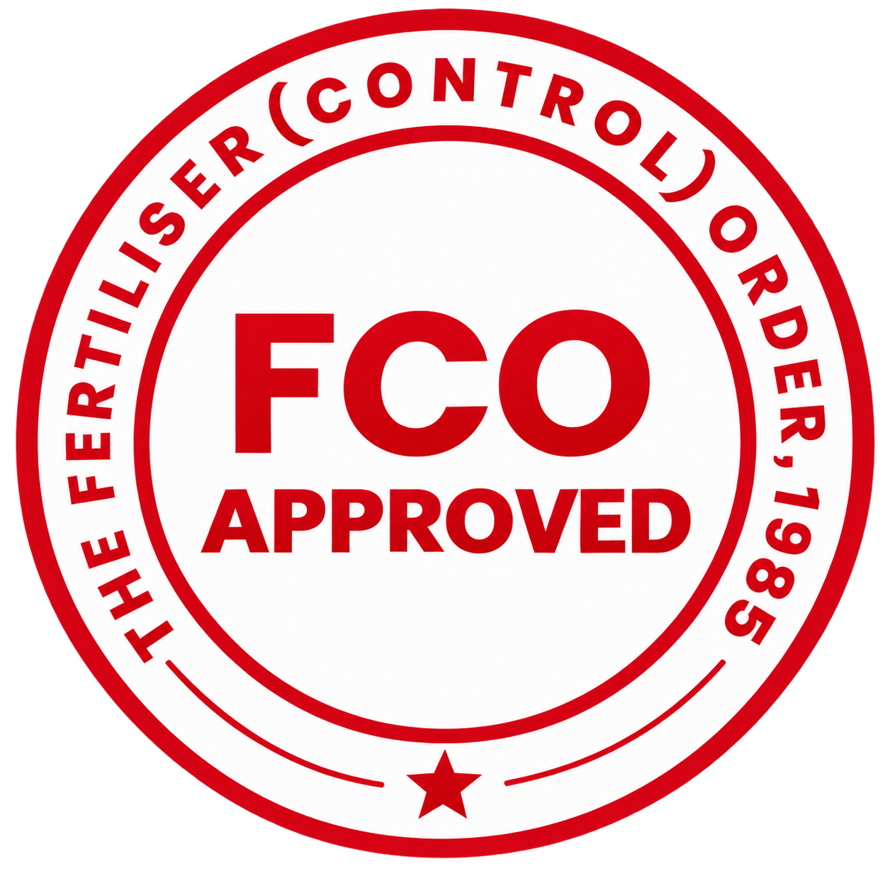 FCO approved — The Fertilizer (Control) Order